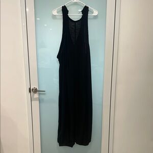 Free People Black Waffle Jumpsuit.